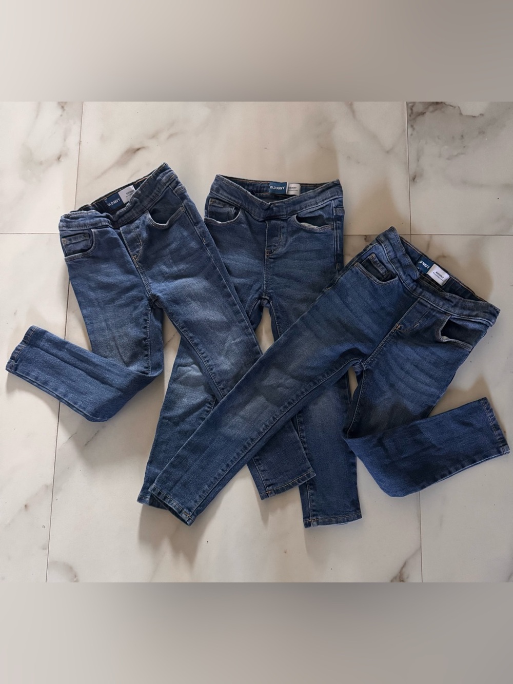 Old Navy Girks Blue Skinny Jeans Trio - Classic Indigo Wash